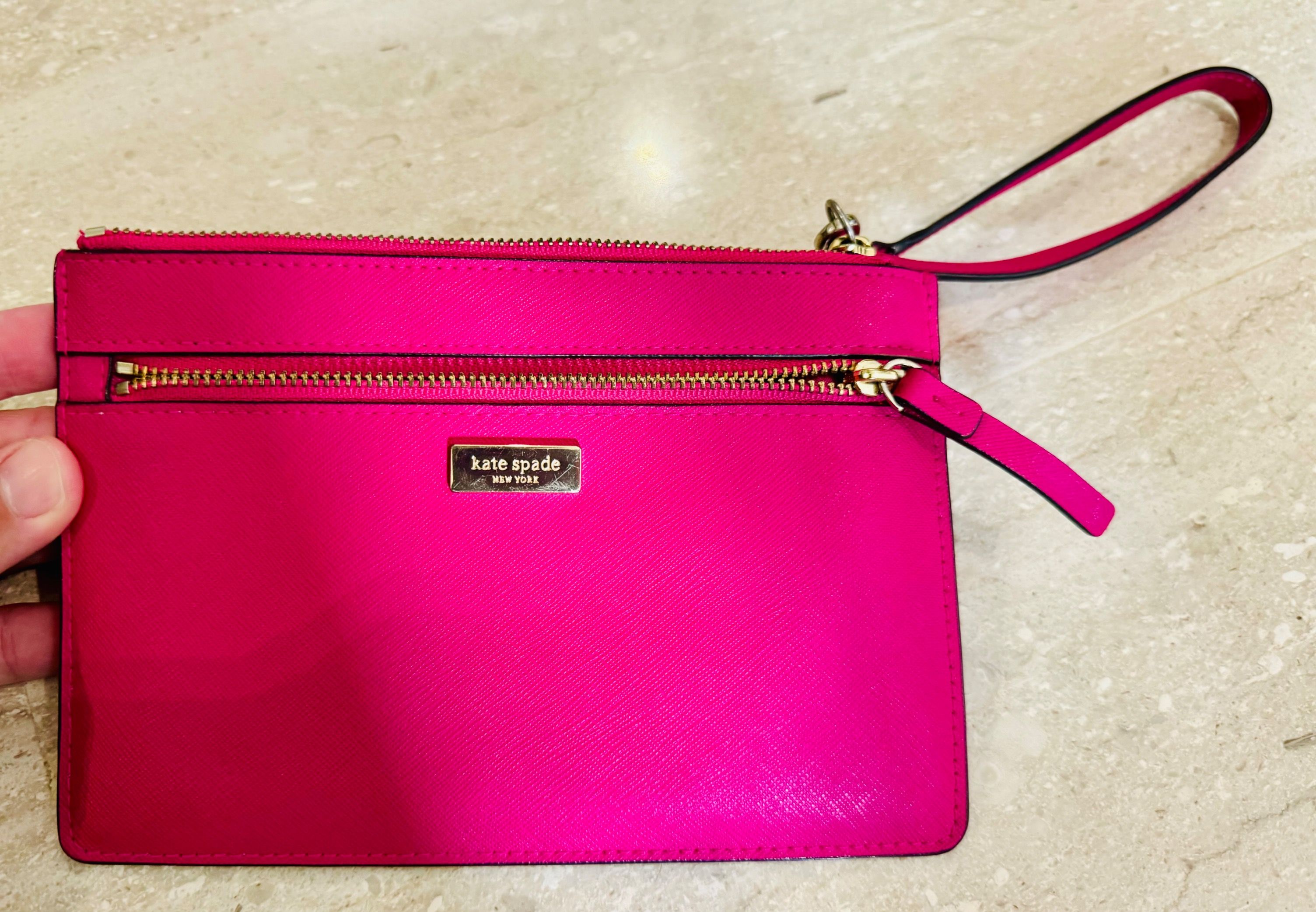 Kate spade hot pink wristlet on sale