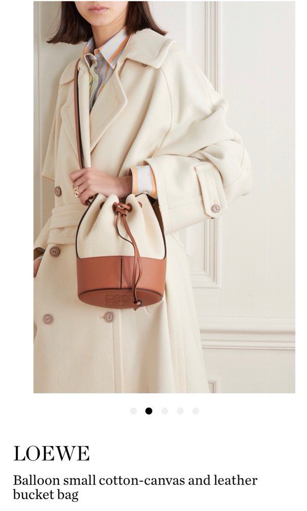 Loewe Small Balloon Bag in Ecru Tan Full set