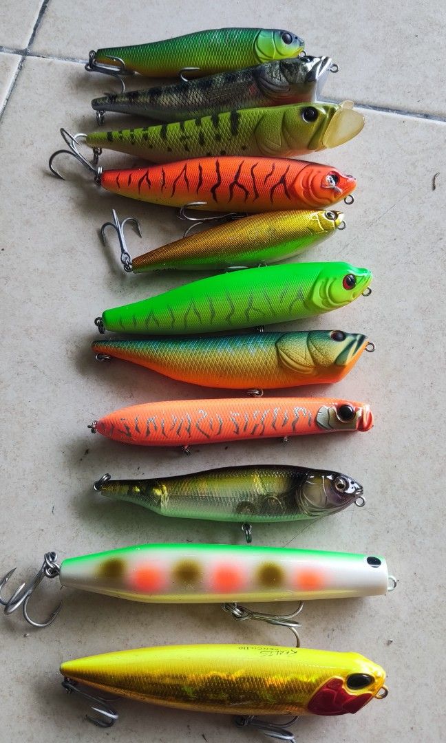 Top water lures, Sports Equipment, Fishing on Carousell