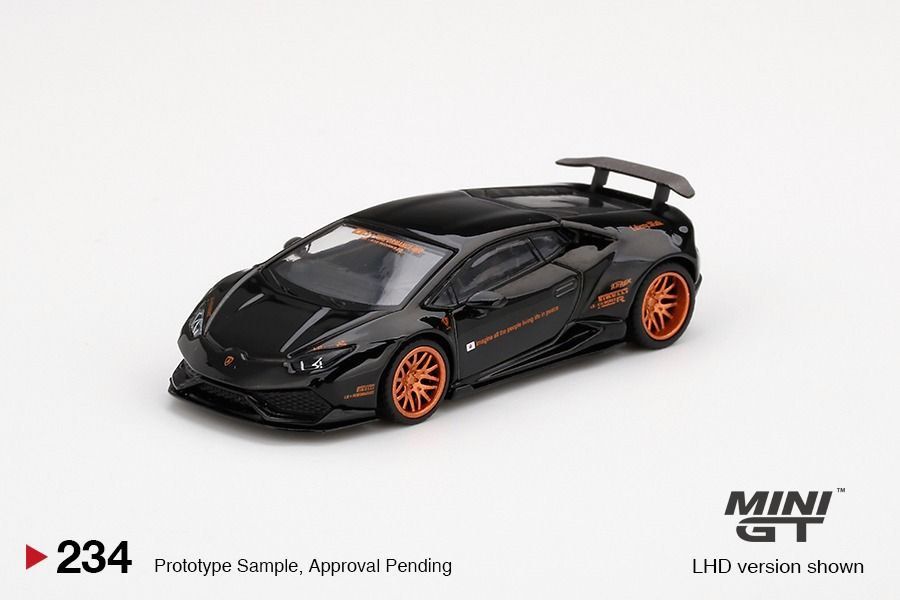 MINI GT 234 LB★WORKS Lamborghini Huracan MiniGT 234 Liberty Walk LB Works Lamborghini Huracan Black