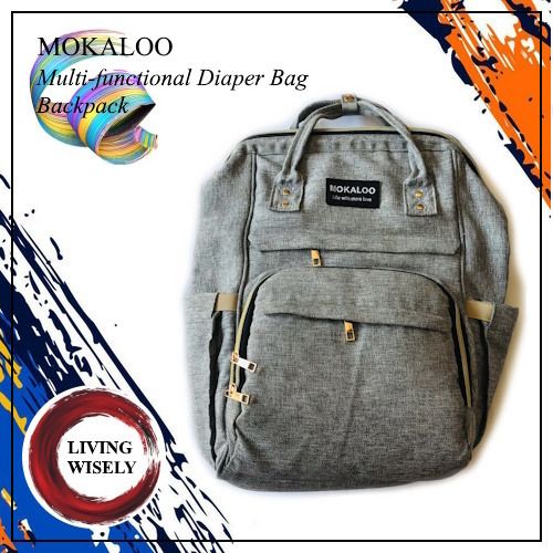 Mokaloo Multi-Functional Baby Diaper Bag Backpack (Category: Backpacks) located in Tarlac. Submitted by living.wisely (Listing ID 1295552656, Image 1). Description: 🎒 The Mokaloo Multi-Functional Baby Diaper Bag Backpack is still available. 🎒 Lightly Used: Used only a couple of times. As Good as new. 🎒 Color: Light Gray 🎒 Large Diaper Backpack: size:11.8l x7.8w x 16.5h inches; Volume: 25L;Weight:1.65lb. Big Diaper Bag with 13 internal & exter