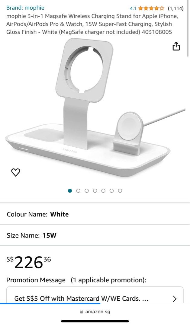 Mophie 3-in-1 Magsafe Wireless Charging Stand406091237908162567
