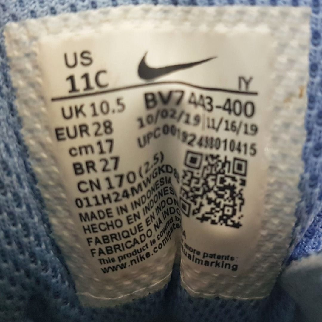 NIKE Kids Fashion, US 11 C, UK EU 28, Nike Revolution BP