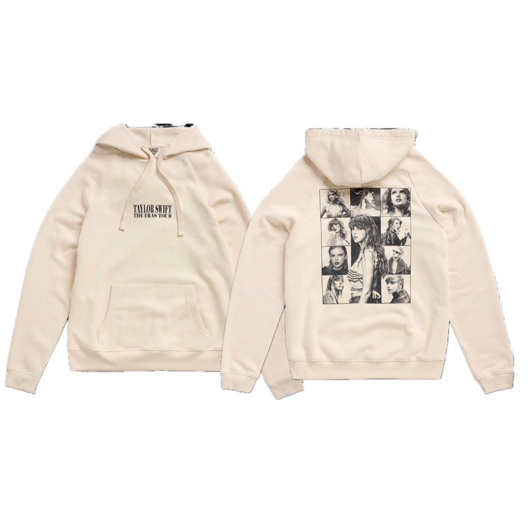 Official Taylor Swift The Eras Tour Beige Hoodie 2024, Men's