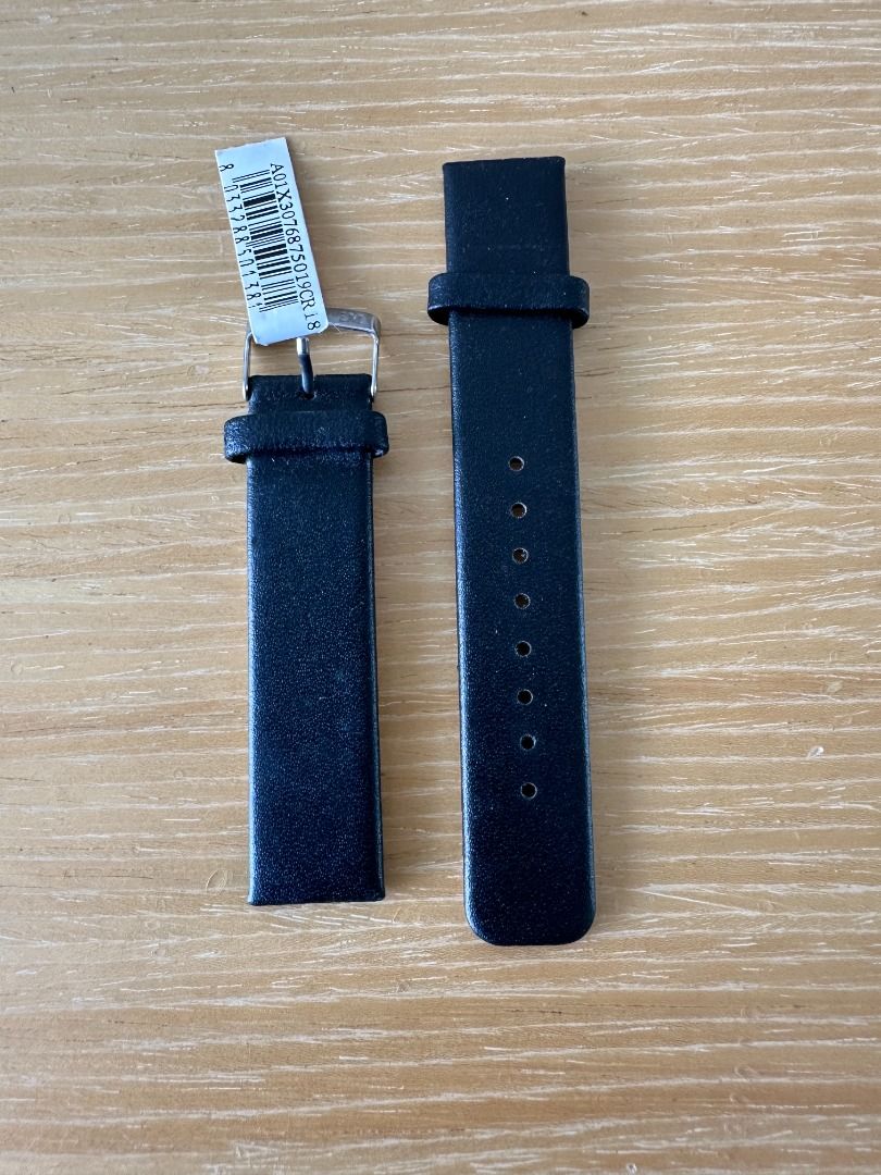 Original Morellato Italian leather watch strap 18mm black colour brand new