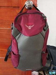 Osprey Meridian Day Pack Carry on Luggage Maroon Backpack