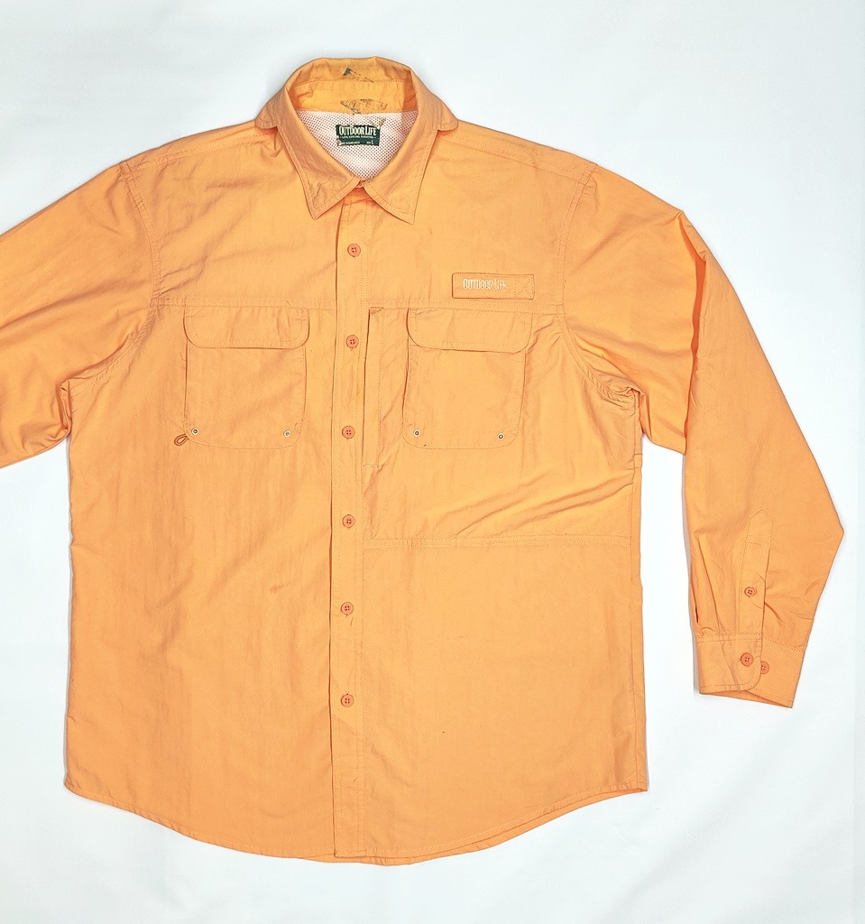 OUTDOOR LIFE PFG angler fishing shirt in orange