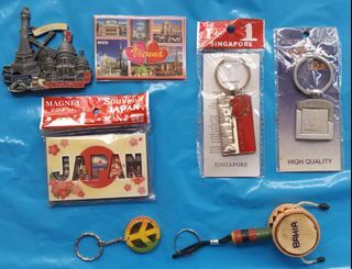 REF MAGNETS AND KEYCHAINS FROM DIFFERENT COUNTRIES SET SALE