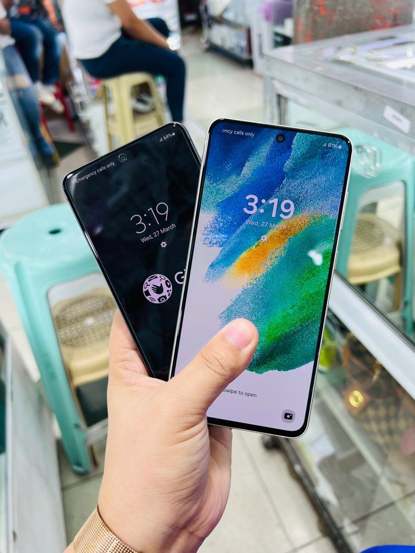 Samsung S21 FE 128gb Dualsim (Category: Samsung) located in San Juan City. Submitted by javedsgadgetshop (Listing ID 1295536224, Image 2). Description: OPEN FOR INSTALLMENT VIA CREDIT CARD/GGIVES & SWAP/TRADE-IN! WE BUY AND SELL ( ANYKINDS OF UNIT BINIBILI PO NAMIN)! PTPA : Padelete po f bawal Read ❗️Onhand ‼️ Samsung S21 FE •128gb •NTC Variant •Good batt health •Factory Unlock •95% Smoothness •No hidden issue | No Repaired •100% Authentic | Not 