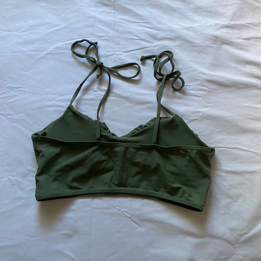 Shein Green Bikini Top (Category: Bikinis & Swimsuits) located in Caloocan City. Submitted by j.declutter (Listing ID 1295608331, Image 3). Description: Used twice.