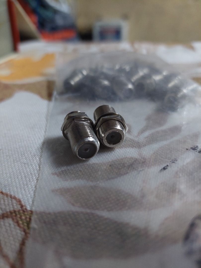 BARGAIN SET TV Cable Adaptors and Connectors (Category: Electrical, Adaptors & Sockets) located in Las Pinas. Submitted by lenlen.lenlen (Listing ID 1295569046, Image 1). Description: Total of: 39pcs. Assorted Connectors/Adapters 3 pcs. Antenna RFS: Store Closed, disposing stocks left ** Meetup-Selected areas in Las Piñas (Bamboo Organ Church), Parañaque (Ayala Malls Manila Bay, 7-11 Kabihasnan), Makati (MCS, Waltermart Chino Roces), Pasay (MOA, 