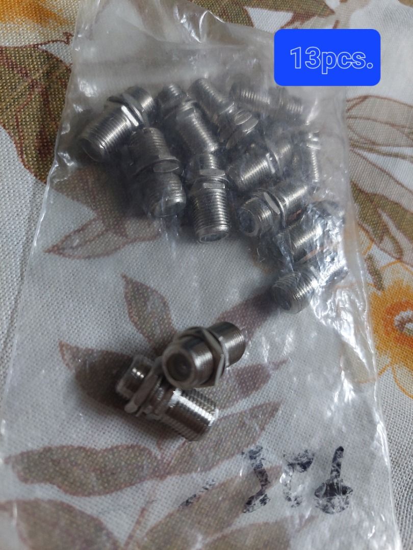 BARGAIN SET TV Cable Adaptors and Connectors (Category: Electrical, Adaptors & Sockets) located in Las Pinas. Submitted by lenlen.lenlen (Listing ID 1295569046, Image 2). Description: Total of: 39pcs. Assorted Connectors/Adapters 3 pcs. Antenna RFS: Store Closed, disposing stocks left ** Meetup-Selected areas in Las Piñas (Bamboo Organ Church), Parañaque (Ayala Malls Manila Bay, 7-11 Kabihasnan), Makati (MCS, Waltermart Chino Roces), Pasay (MOA, 