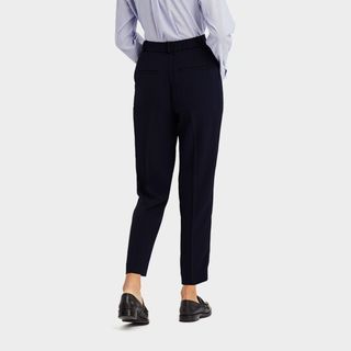 UNIQLO Women Drape Tapered Ankle Length Trousers