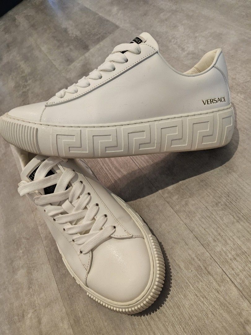 Versace greca sole leather sneakers