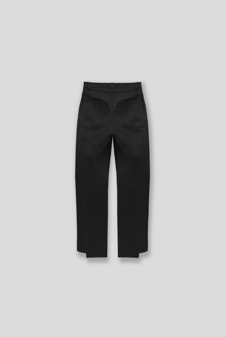 Vuja De Amalia Wide Leg Raw Denim In Jet Black, Men's Fashion