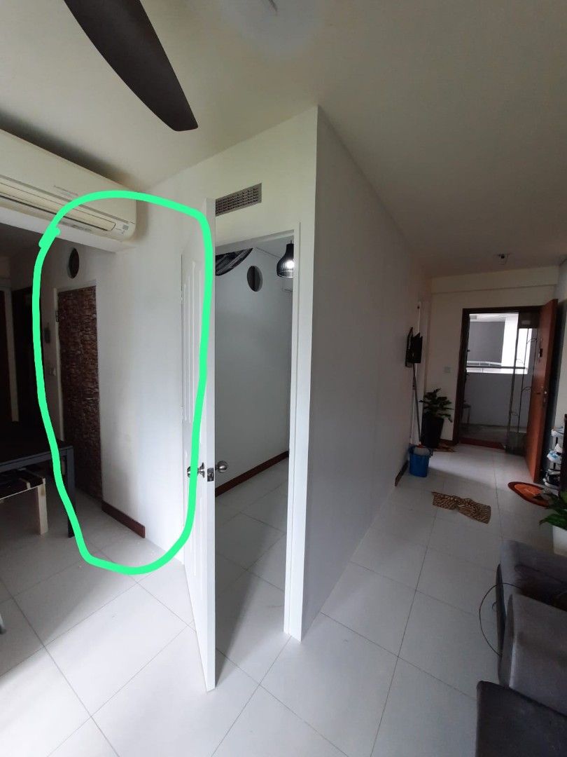 we doing in hdb. Partition wall. Maids room. study  room.with window. glass62853067138433113