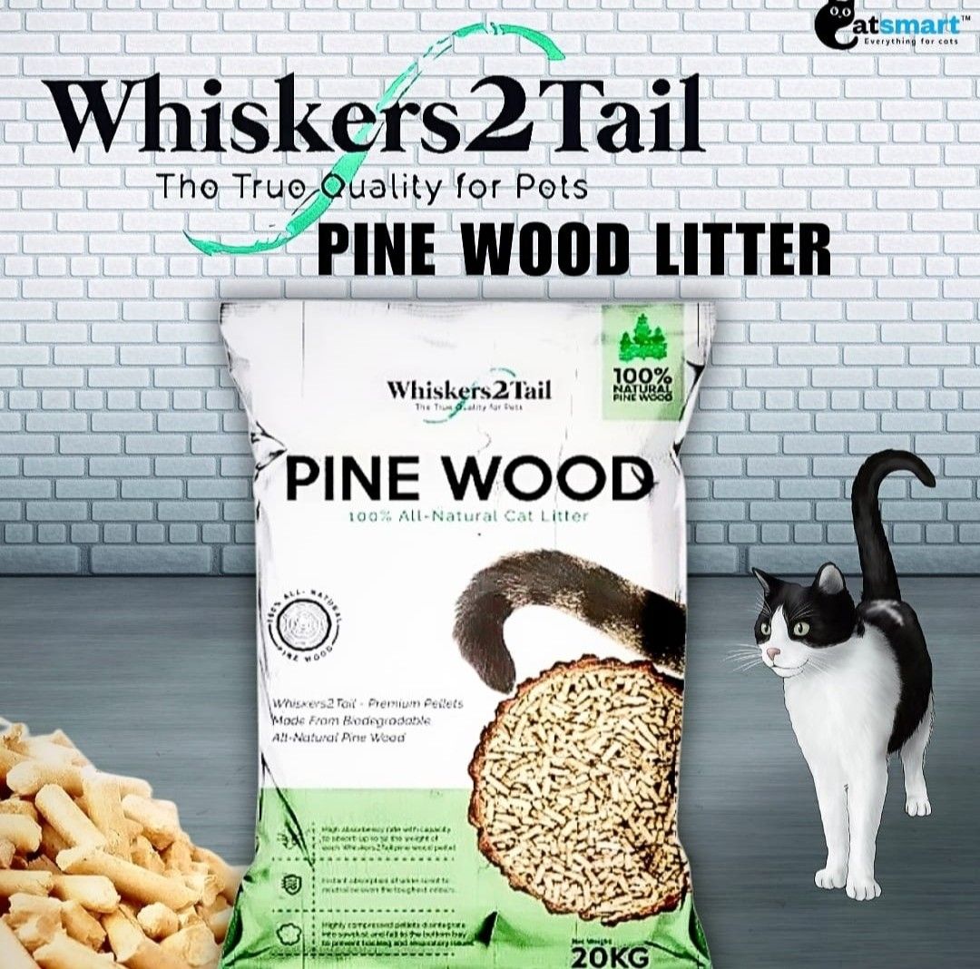 Whiskers2Tail Pine Wood Cat Litter 20kg **IN-STOCK**, Pet Supplies
