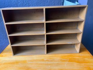 wood organizer, make up box, can be shelves for small toy or matchbox, size see pictures, better living, paranaque