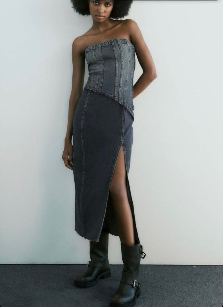 Zara denim strapless dress, Women's Fashion, Dresses & Sets, Dresses on Carousell Zara denim strapless dress, Women's Fashion, Dresses & Sets, Dresses on Carousell