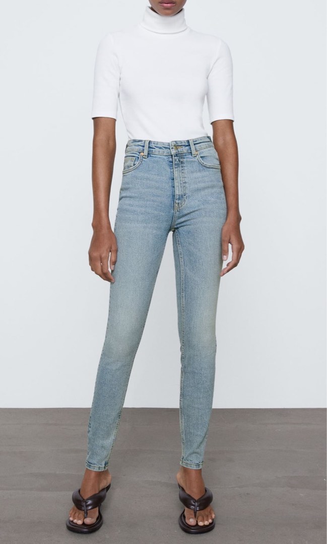ZARA HI RISE VINTAGE SKINNY JEANS Women s Fashion Bottoms Jeans on Carousell