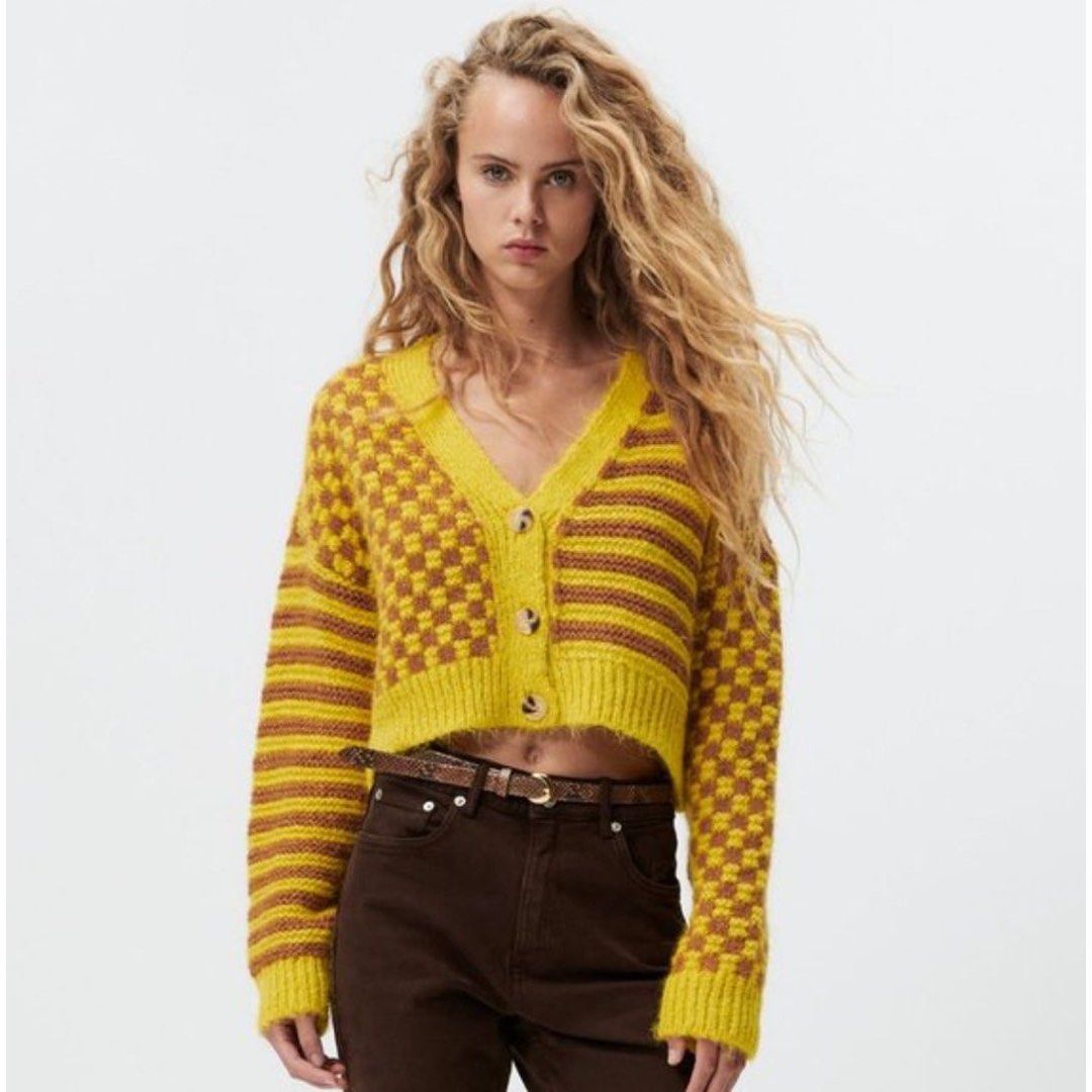 ZARA KNIT CARDIGAN zara rajut motif