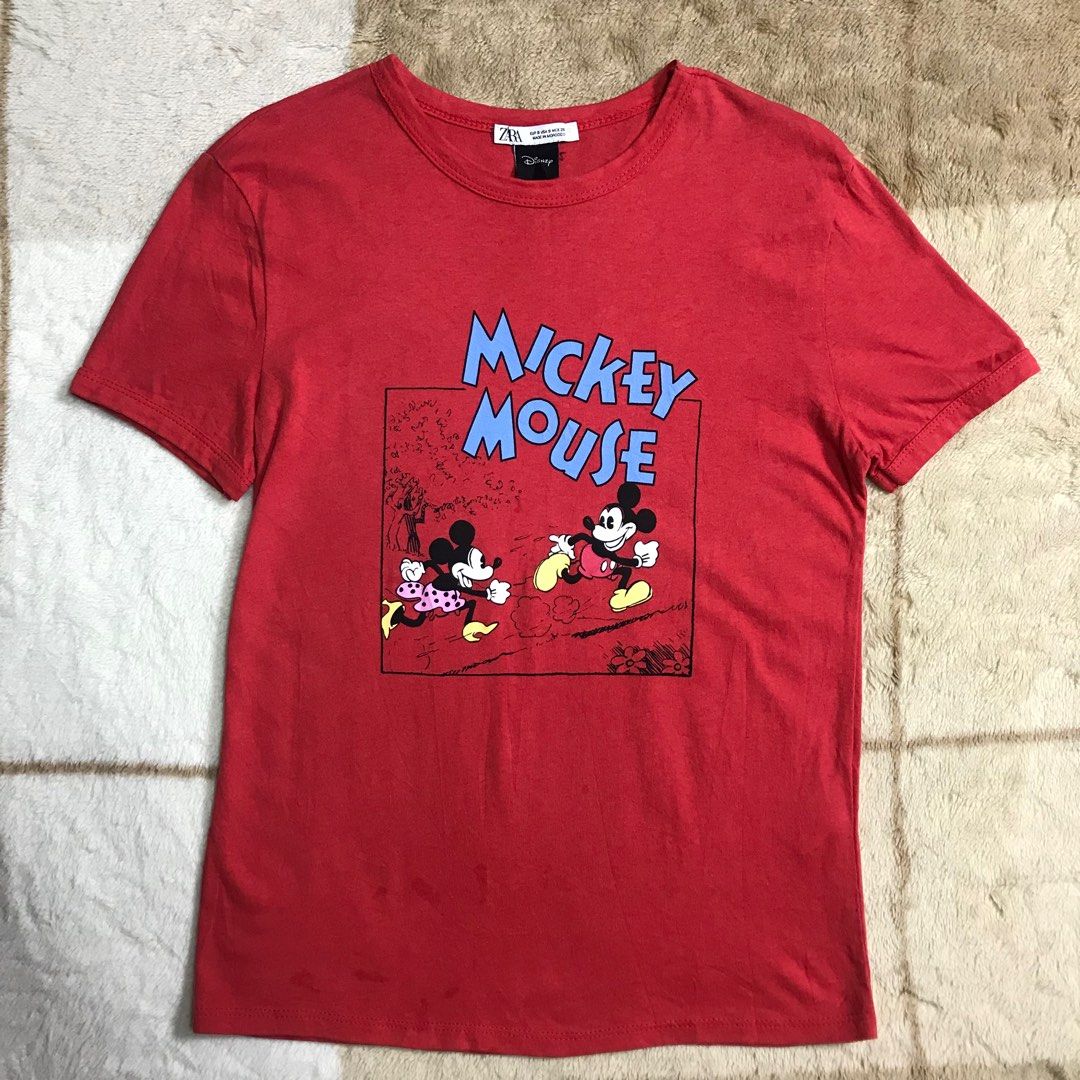 Zara-Disney Red Mickey Mouse T-Shirt, Women's Fashion, Tops, Shirts on  Carousell