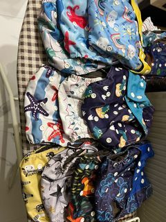 10 Cloth Diaper set and Baby Blanket Take All