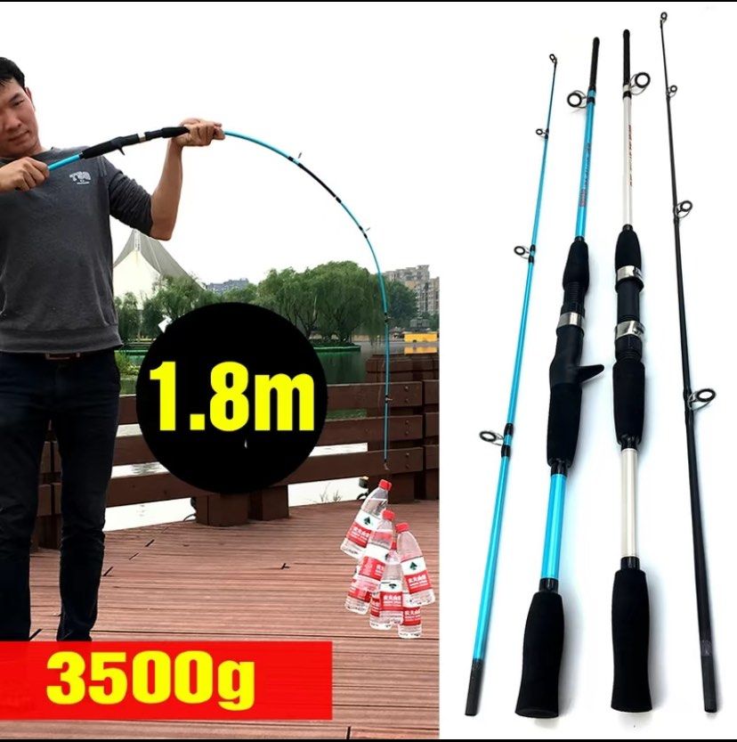 1.5M 1.8M Spinning Carbon Fiber Fishing Rod with EVA Handle Fishing Pole  Fishing Rod Ceramic Guide Rings Ultra Light for Saltwater Freshwater Spinning  Fishing Rod, Hobbies & Toys, Stationery & Craft, Craft