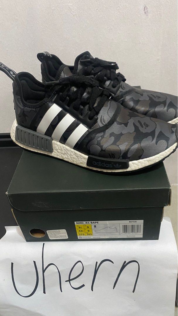 Bape nmds black clearance