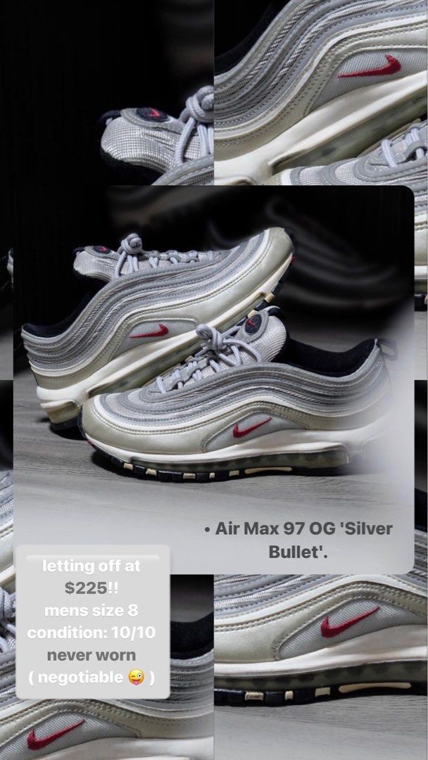 Air max 97 silver bullet mens size 10 shop