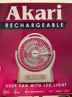 Akari rechargeable fan