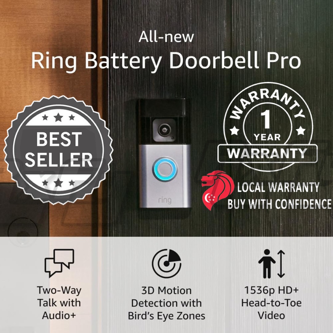 All-New Ring Battery Doorbell Pro 2024 | Two-Way Talk with Audio+, 3D ...