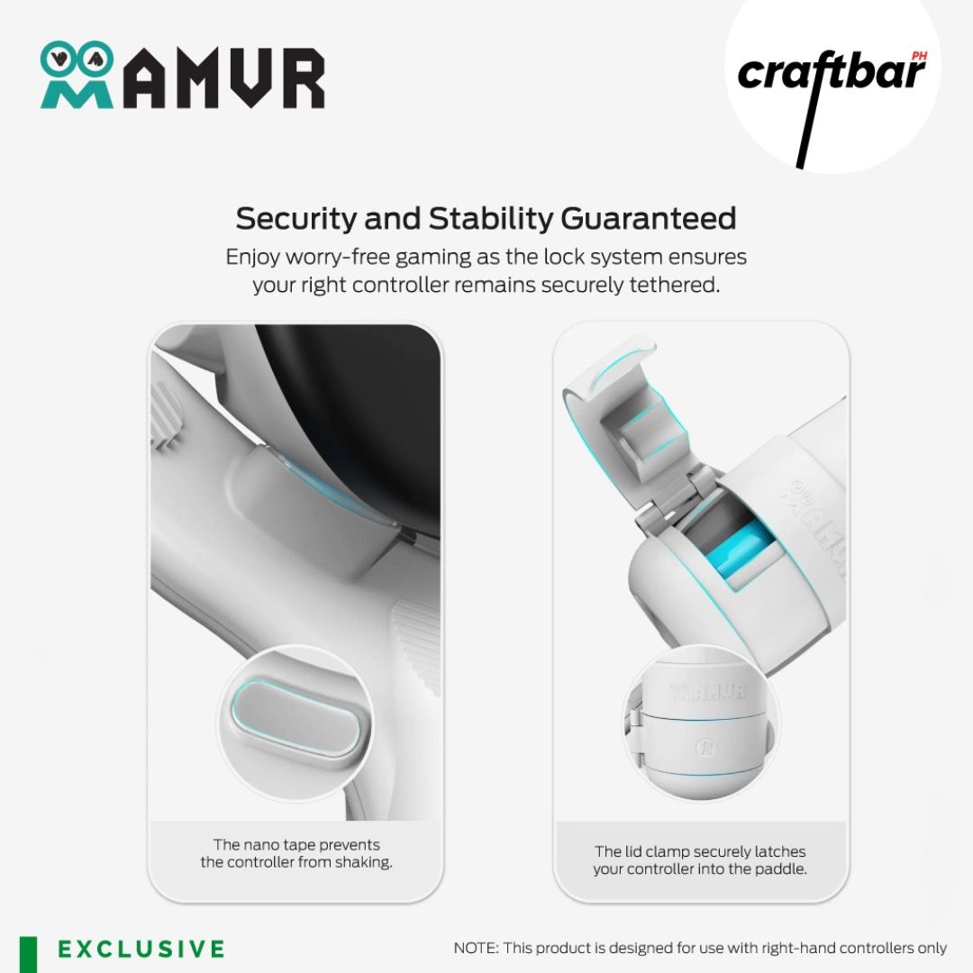 AMVR Table Tennis Paddle for Meta Quest 3 Controllers craftbarPH