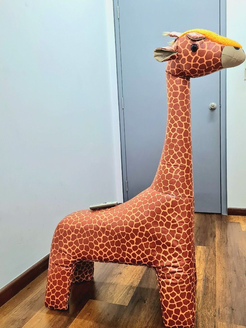 Animal Stool for Children Stool Giraffe Footstool Padded Cushion