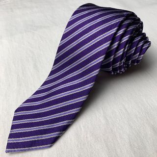 Banana Republic Violet Stripes Narrow Necktie