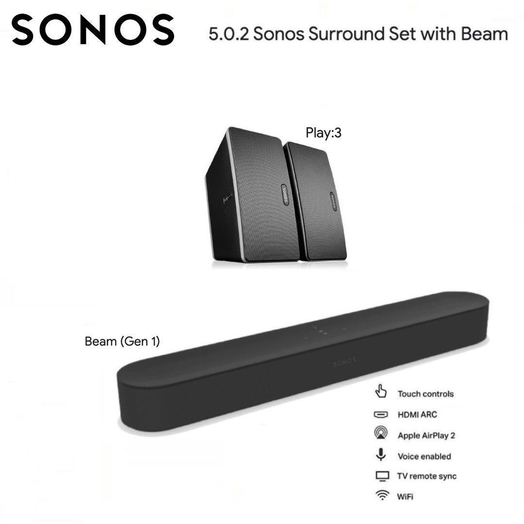 Sonos beam with top play 1 surround