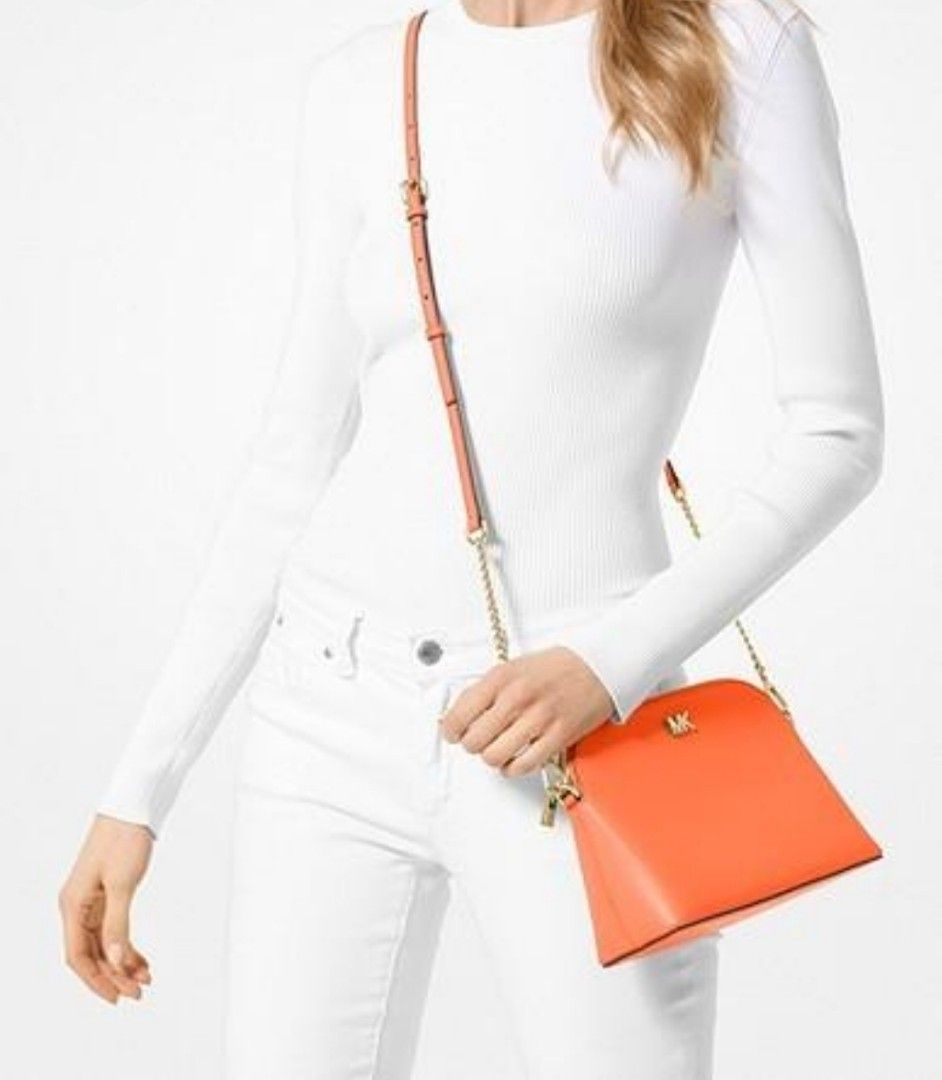Michael kors large crossgrain leather dome crossbody new arrivals