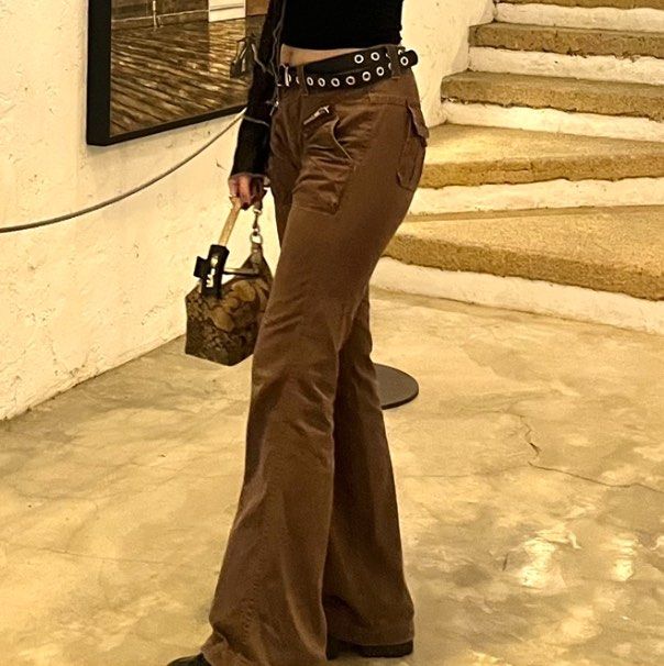 Khaki Cargo Pants with Belt, Women's Fashion, Bottoms, Other Bottoms on  Carousell