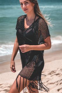 Crochet beach cover up dress