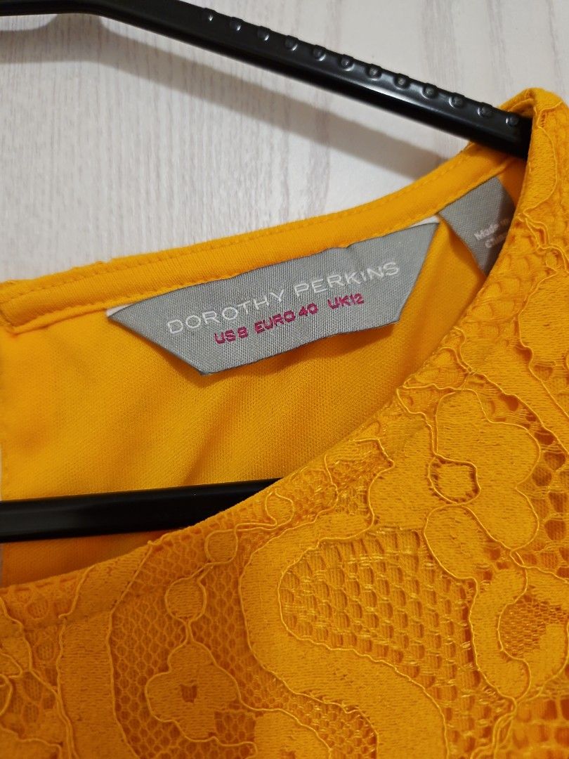 Dorothy perkins top yellow lace dress