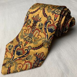 Dunhill Yellow Vintage Print Necktie