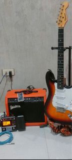 Electric Guitar Set ( with Guitar Effects and Amplifier)