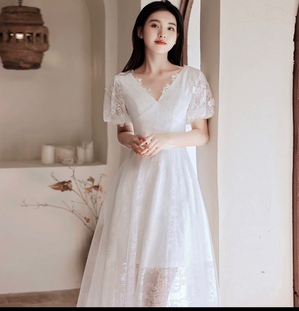 Evening dress French style, Women's Fashion, Dresses & Sets, Evening dresses  & gowns on Carousell
