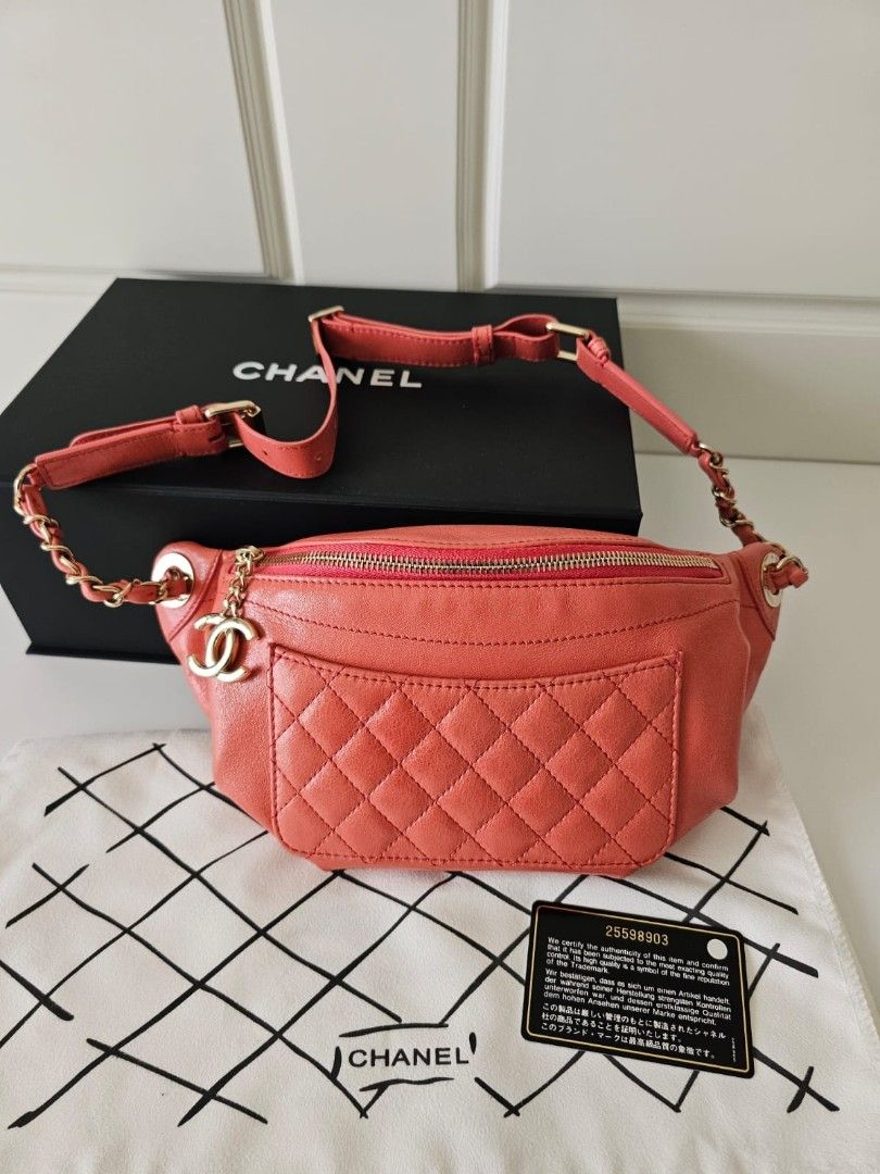 Chanel pink fanny pack store