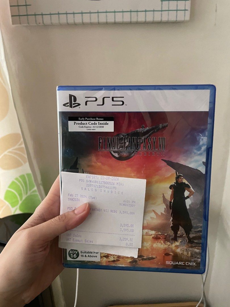 Final fantasy vii rebirth (Category: PlayStation) located in Bacolod City. Submitted by judith1030 (Listing ID 1290855109, Image 1). Description: Sealed and original with receipt Already have the deluxe version, accidentally bought 2 copies Final fantasy 7.