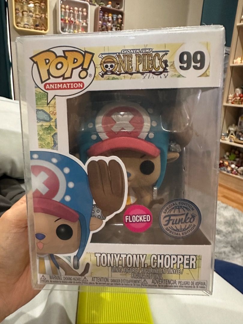 Flocked Tony Tony Chopper Funko Pop One Piece, Hobbies Toys