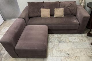 FOR SALE 5 SEATER SOFA L SHAPE BROWN