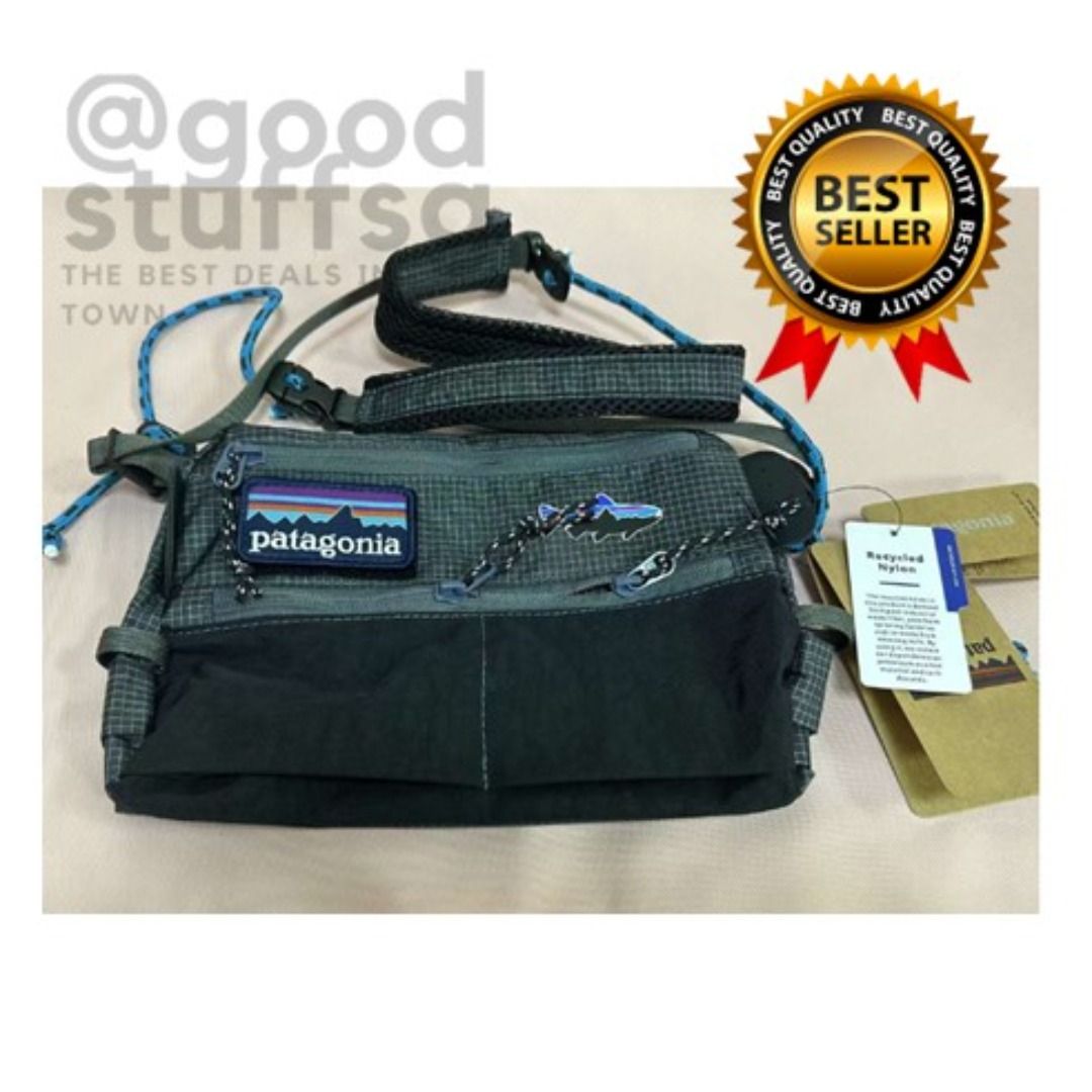 FREE Patagonia Outdoor Plaid Fly Fishing Chest Bag Street Bag Shoulder Waterproof Crossbody Bag