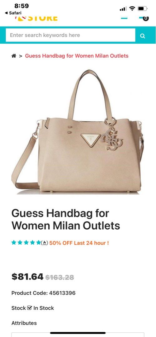 Genuine guess deals handbags