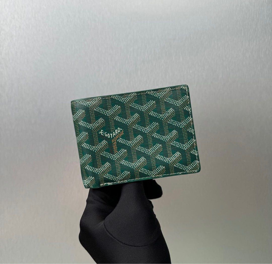 Goyard Victoire 8 CC Bi fold Wallet Canvas Green